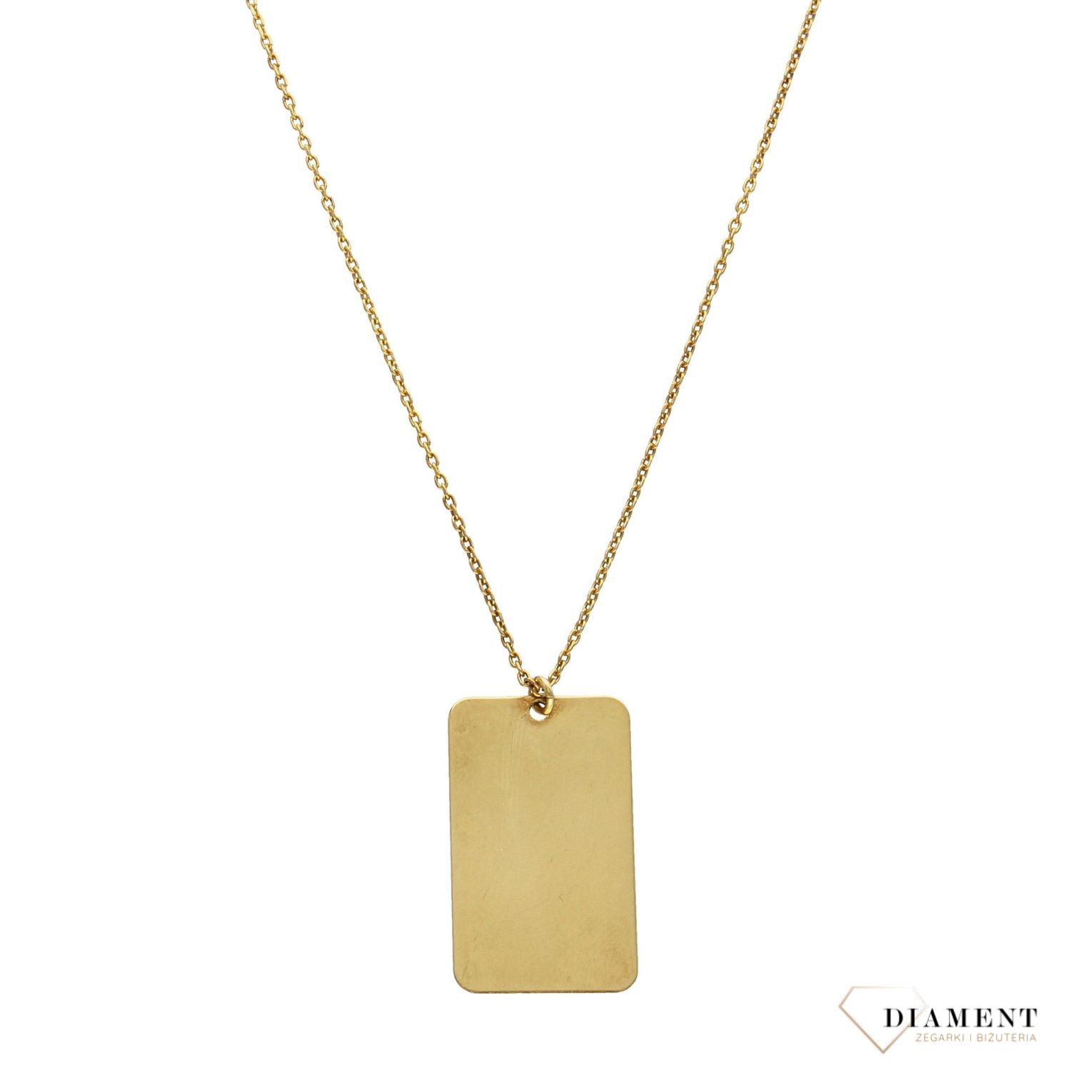 Naszyjnik srebrny blaszka pozłacana do graweru Dall'Acqua C RM 060 z.jpg